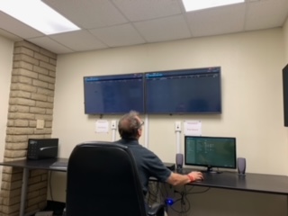 A dual monitor install in Wyoming- 2 room CAC with dual cameras and networked to directors office